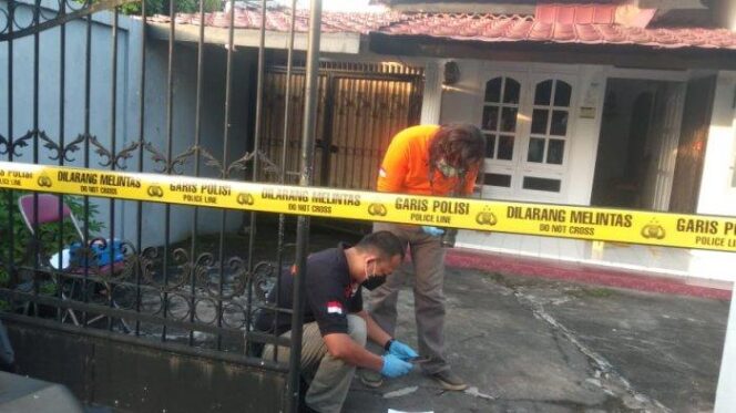 Lokasi Penemuan Mayat Wanita di Kelurahan Lebak Bandung, Kota Jambi pada Kamis (13/5/2021) pagi. FOTO : jambi.tribunnews.com.