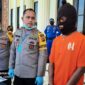 FOTO : Kapolres Tanjab Barat AKBP Guntur Saputro, SIK, MH Saat Memberikan Keterangan Pers di Mapolres Tanjab Barat, Kamis (07/05/20)