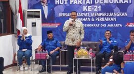 Gubernur DKI Jakarta Anies Baswedan ketika Hadiri di Kantor DPD Demokrat DKI Jakarta, Jumat (9/9/22) malam.(KOMPAS.com/MUHAMMAD NAUFAL)
