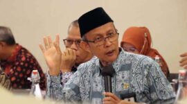 Sekda H. Agus Sansai saat Rakor Lintas Sektor Pembahasan Ranperda Tentang RTRW Provinsi Jambi Tahun 2023-2043 di Hotel Le Meridien, Jakarta, Kamis (15/12/22). FOTO : Dokpim