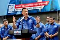 Ketua Umum Partai Demokrat Agus Harimurti Yudhoyono (AHY) di Kantor DPP Partai Demokrat, Jalan Proklamasi, Menteng, Jakarta, Kamis (12/1/2023). (Partai Demokrat )