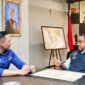 Ketua Umum Partai Demokrat Agus Harimurti Yudhoyono (AHY) Saat Menerima kunjungan Gubernur DKI Jakarta Anies Baswedan di Kantor DPP Partai Demokrat, Jumat (7/10/22). FOTO : IST