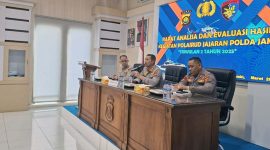 Dirpolairud Polda Jambi Gelar Rapat Anev IV Tekankan Peningkatan Pelayanan Kepada Masyarakat dan Pengawasan Wilayah. FOTO : HMS