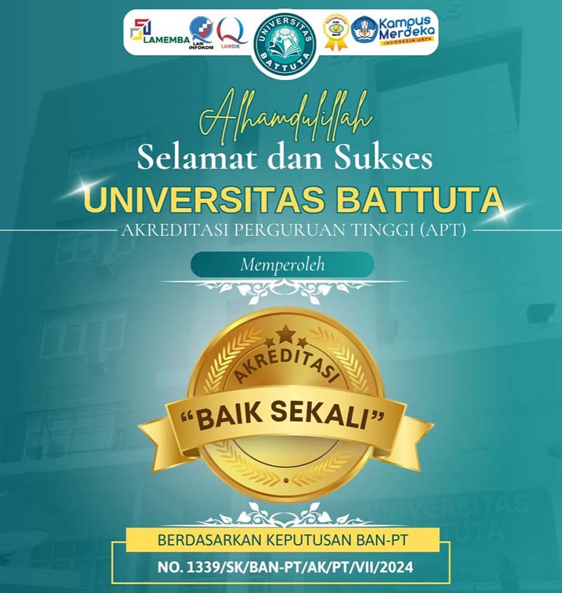 Universitas Batutta Sukses Mendapatkan Akreditasi Baik Sekali. GAMBAR : HMS/RZ