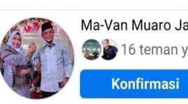 Tangkapan Layar akun Facebook, dengan foto yang berpasangan dengan Masnah Busro (Ma-Van Muaro Jambi). ISt
