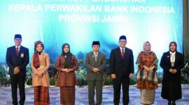 Gubernur Jambi Al Haris Saat Hadir di Pengukuhan Kepala Perwakilan Bank Indonesia Provinsi Jambi, di Swiss-Belhotel Jambi, Senin, 10 April 2023. FOTO : Kominfo