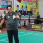 Bupati Tanjab Barat H. Anwar Sadat Saat Menjajal pada Pertandikan Pembbuka (Eksebisi). FOTO : LT
