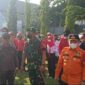 Gubernur Jambi Al Haris pimpin Apel Siaga Bencana karhutla Provinsi Jambi tahun 2022 di lapangan apel Makorem 042 Gapu Jambi, Jum at (10/6/22). FOTO : Noval