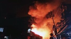 Kebakaran Terjadi Lagi di Kuala Tungkal. FOTO : Tangkapan Layar