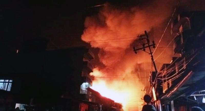 Kebakaran Terjadi Lagi di Kuala Tungkal. FOTO : Tangkapan Layar