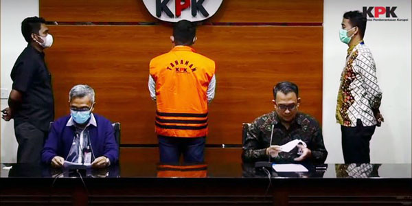 Direktur Penyidikan KPK, Setyo Budianto saat gelar pers rilis di Gedung Merah Putih KPK, Kamis (4/11/2021). FOTO : TANGKAPAN LAYAR TWITTER KPK