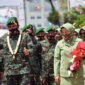 FOTO : Upacara Pengantar Tugas Pangdam Il/Swj Mayjen TNI Irwan, S.IP, M.Hum dan Isteri di Lapangan Apel Makodam II/Swj, Palembang, Selasa (04/08/20)