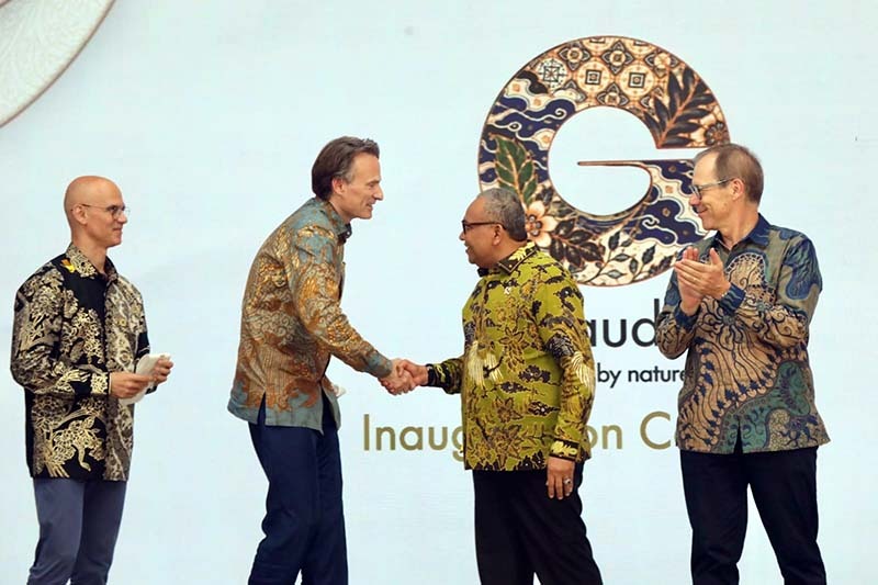 Wakil Menteri Ketenagakerjaan Afriansyah Noor saat menghadiri seremoni peresmian ekspansi pabrik PT Givaudan Indonesia (Proyek Kartini) di Cikarang, Bekasi, Jawa Barat, (Foto: Dok. Humas Kemnaker)
