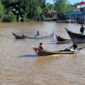 Balap Pompong HUT RI di Desa Kuala Indah Meriah. FOTO : Lintastungkal.com