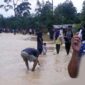 Musibah banjir yang terjadi di Lubuk Kambing, Kecamatan Renah Menadaluh tepatnya di Dusun Lingkis, Jumat (24/12/21). FOTO : Ist