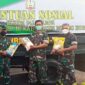Dandim 0415/Jambi Kolonel Czi Sriyanto Melepan Bantuan ke Bungo di halaman Makodim 0415/Jambi di kawasan Jelutung, Kota Jambi, Selasa (4/01/22). FOTO : Pendim