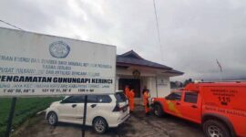 Kantor BMKG Pos Pengamatan Gunung Api Kerinci Desa Lindung Jaya Kecamatan Kayu Aro, Kabupaten Kerinci. [FOTO : Basarnas Jambi]