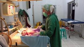 FOTO : Salah Satu Bayi yang Telah lahir di RSUD KH Daud Arif Kuala Tungkal pada Minggu 12-12-2021 melalui SC.