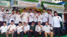 Bupati Batanghari Muhammad Fadhil Arief Saat Resmikan Bazar Bukoan Puasa DPW PPP Provinsi Jambi, Sabtu (9/4/22). FOTO : Noval.