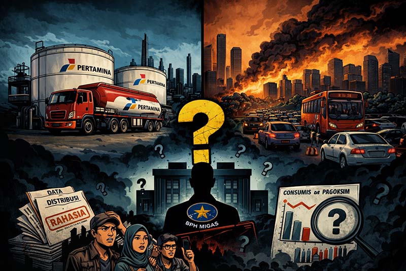 Gambar Ini Menunjukkan Jurang Pemisah Antara Klaim Kelancaran Distribusi Pertamina Dengan Realita Antrean Dan Krisis Di Lapangan. Tanda Tanya Besar Muncul Mengiringi Kebijakan Pemerintah Yang Seolah Menutup-nutupi Kondisi Riil Stok BBM Di Tengah Instruksi Pembatasan Konsumsi Masyarakat. (FOTO : Dok. Istimewa)
