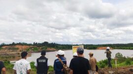 Ditreskrimsus Polda Jambi Turun ke Lokasi Bekas Tambang Batu Bara di Koto Boyo Bersama Tim ESDM dan Dinas Lingkungan Hidup. FOTO : HMS