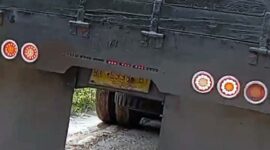 Penampakan Truk yang Diamankan BNN Amankan Diduga Mengangkut Narkoba 125 Kg di Wilayah Tanjabbar. FOTO : Ist