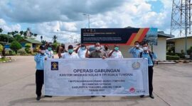 Operasi Gabungan Kantor Imigrasi Kelas II TPI Kuala Tungkal di Geragai, Tanjung Jabung Timur, Rabu (16/3/22). FOTO : Istimewa