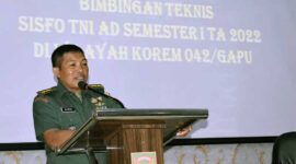 Korem 042/Gapu Gelar Bimtek Sisfo TNI AD Semester 1 Tahun 2022