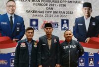 DPD BM PAN Tanjab Barat Saat Hadiri Rakernas dan Pelantikan DPP BM PAN Periode 2021-2026 di Jakarta. FOTO : RUL/LT.