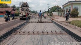 BPJN Jambi Targetkan Pekerjaan Jalan Nasional di Batanghari Selesai 10 Hari. FOTO : HUMAS