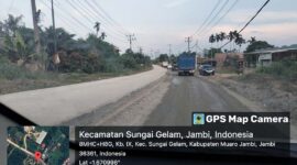 BPJN Jambi Rigid Beton Jalan Simpang Ahok Hingga Buper Sungai Gelam Jadi Mulus. FOTO : Dok. BPJN