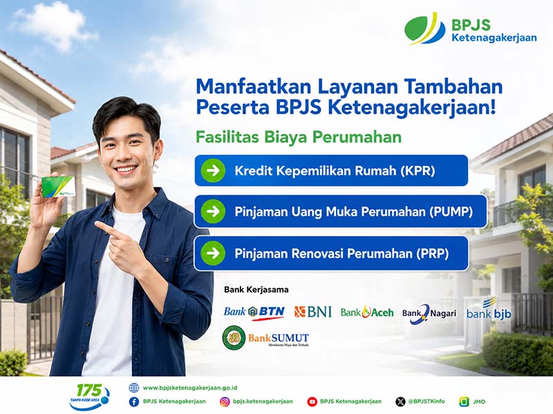 Solusi Rumah Murah bagi Pekerja: BPJS Ketenagakerjaan Hadirkan Bunga KPR Ringan Lewat Program MLT. (FOTO : Dok. Istimewa)