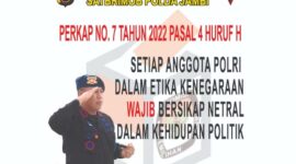 Dansat Brimob Polda Jambi Tegaskan Personel Harus Netral dan Tidak Terlibat Politik. GRAFIS : HMS