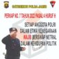Dansat Brimob Polda Jambi Tegaskan Personel Harus Netral dan Tidak Terlibat Politik. GRAFIS : HMS
