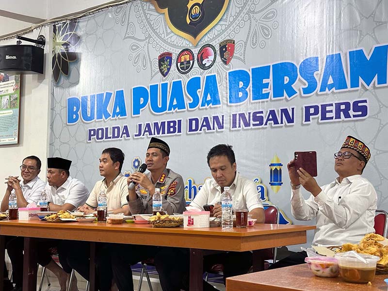 Dirpolairud Kombes Pol Agus Tri Saat Sambutan Sampaikan Bahwa Antara Polda Jambi dan Wartawan 