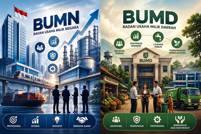 ILUSTRASI : Tata Kelola BUMN-BUMD 2026: Reformasi Struktural Tanpa Reformasi Integrasi. (GRAFIS : LT)