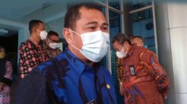 Bupati Bungo H. Mashuri di Kantor BPK Perwakilan Provinsi Jambi, Rabu (27/4/22).