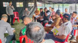 Kegiatan Tactical Wall Game pengamanan Sepak Bola Bupati Cup 2022 di Stadion Bhakti Karya Kuala Tungkal, Selasa (8/11/22). FOTO : Ist