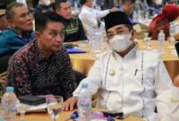 Pj Bupati Muaro Jambi Bachyuni Deliansyah Saat Hadiri Rapat Koordinasi APKASI di Grand Sahid Jaya Hotel, Jakarta. Rabu (21/9/22). FOTO : Ist.