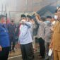 Bupati, Wabup dan Unsur Forkopimda Tinjau Lokasi Kebakaran di Jalan A Yani,(Jalan Bahagia) RT 04,  Kelurahan Tungkal IV Kota, Kecamatan Tungkal Ilir, Senin (31/1/22). FOTO : Bas