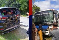 Bawa Anak TK, Bus Pemkab Tanjab Barat Kecelakaan