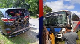 Bawa Anak TK, Bus Pemkab Tanjab Barat Kecelakaan