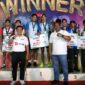 Kapolda Jambi Irjen Pol Rusdi Hartono Menutup Kejuaraan Badminton Piala Kapolda Jambi tahun 2023, Minggu (25/6/23). FOTO : Dhea