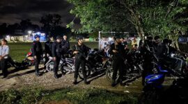 Sat Brimob Polda Jambi Gelar Patroli Hunting Antisipasi KEjahatan Malam Hari. FOTO : Hms