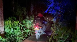 Personil Batalyon B Pelopor Patroli Harkamtibmas di Wilayah Merangin. FOTO : HMs