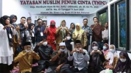 Bupati H. Anwar Sadat resmikan Rumah Perlindungan Lansia Yayasan Muslim Penuh Cinta (YMPC), di Jalan Siswa Ujung Parit 2 Lorong Badri Kelurahan Patunas, Senin (10/1/22).