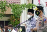 Bupati dan Kapolres Tanjabbar Pimpin Apel Gelar Pasukan OPS Keselamatan Siginjai 2021, Senin (12/04/21)