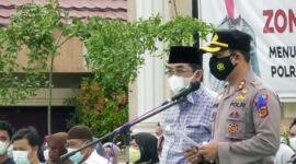 Bupati dan Kapolres Tanjabbar Pimpin Apel Gelar Pasukan OPS Keselamatan Siginjai 2021, Senin (12/04/21)