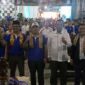 Foto bersama Ketua Pengcab Percasi Tanjung Jabung Barat H Muh Sjafril Simamora, SH mendampingi Bupati H. Anwar Sadat, dan Ketua KONI Jambi serta Tanjabbar unsur forkopimda dan Para Peserta yang mengikuti Kejurprov Catur. FOTO : Bas/ LT