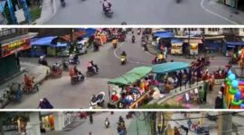 Tangkapan Citra CCTV di Simpang Jalan dalam Kota Kuala Tungkal. FOTO : Ist
